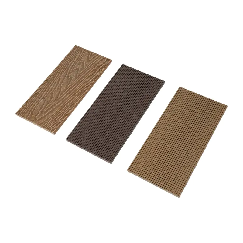 Anti-Slip Solid WPC Decking Waterproof Outdoor Terrace Flooring Board